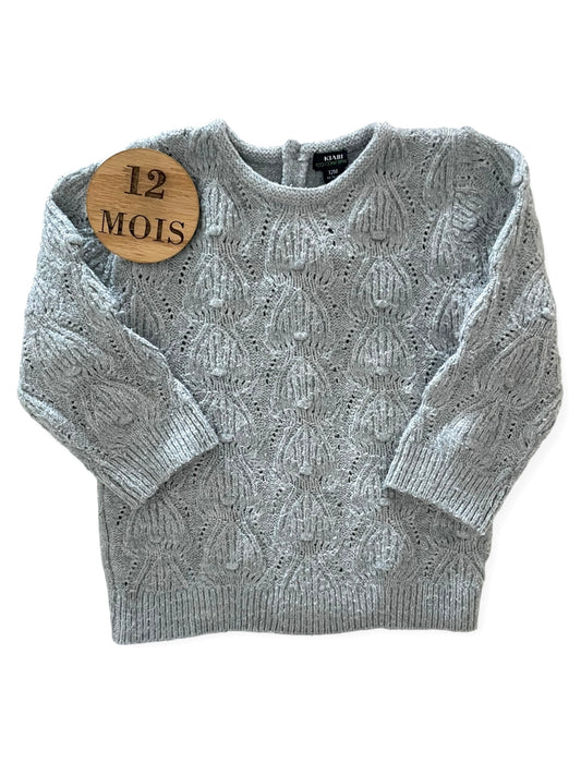 Pull en mailles, bleu-gris, Kiabi