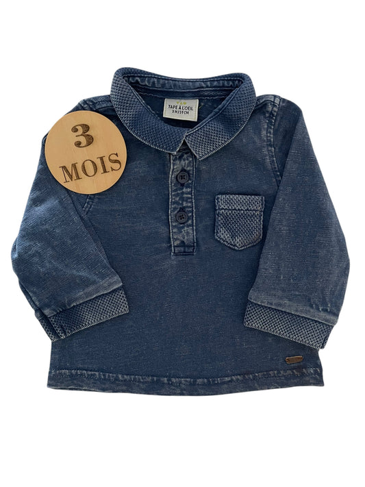 Polo, effet jean délavé, TAO
