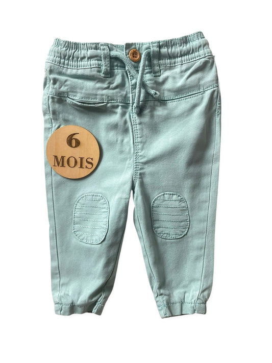 Jean souple, doublé coton, turquoise, TAO