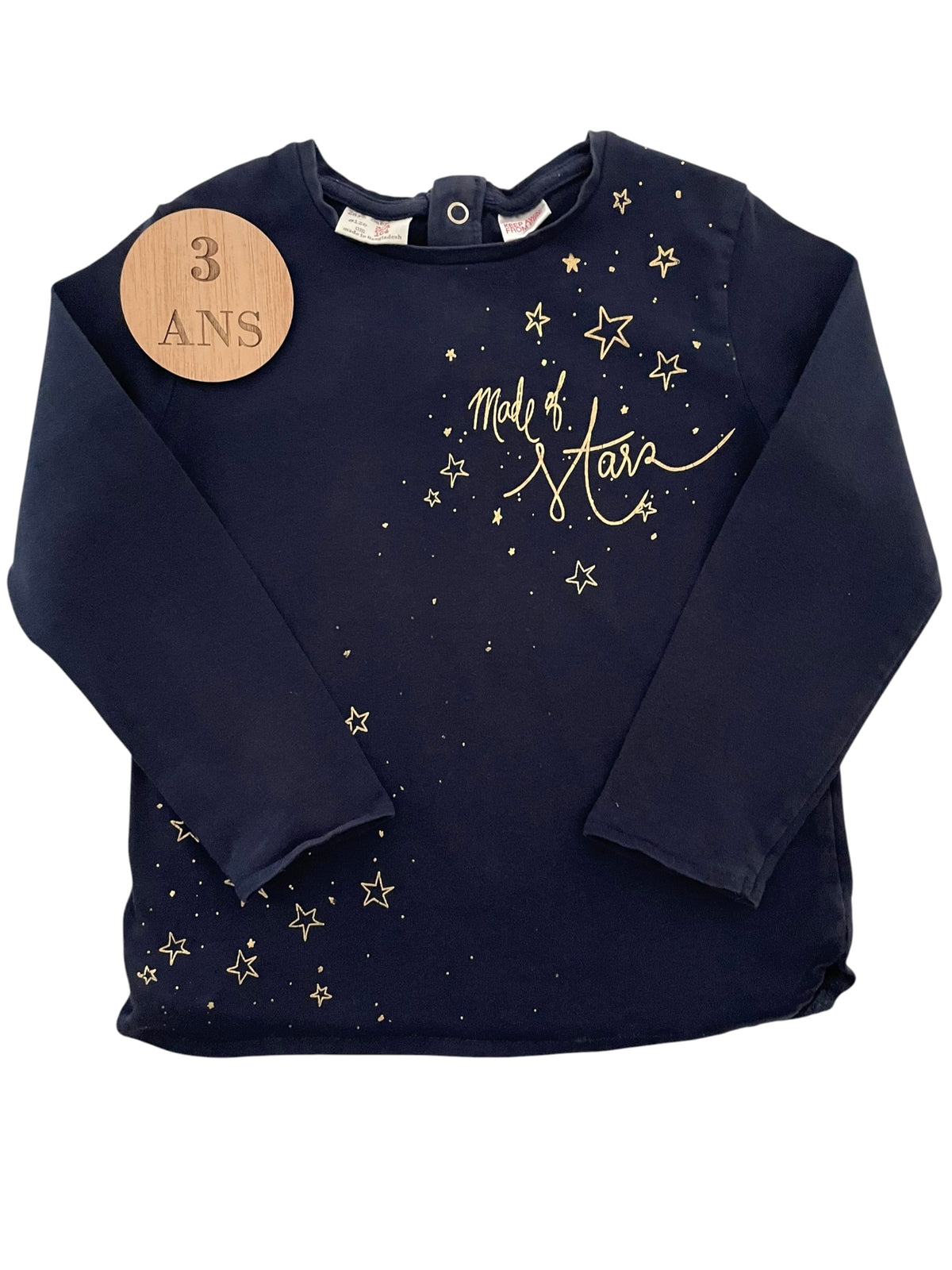 Tee-shirt bleu-nuit, Zara