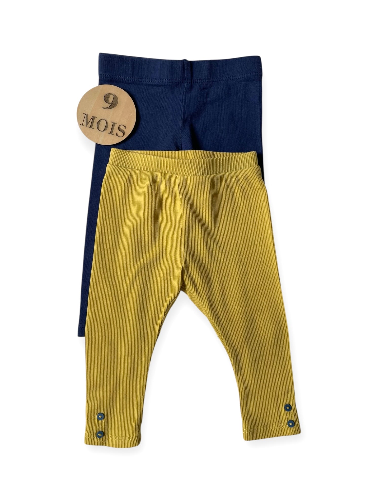 Lot 2 legging bleu et jaune, Kiabi / Obaibi