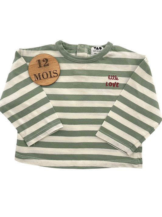 Tee-shirt rayé vert, TAO