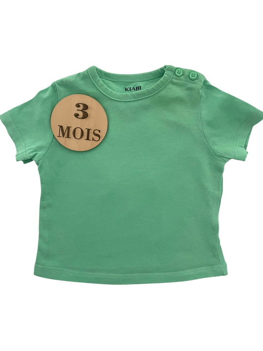 Tee-shirt uni vert, Kiabi