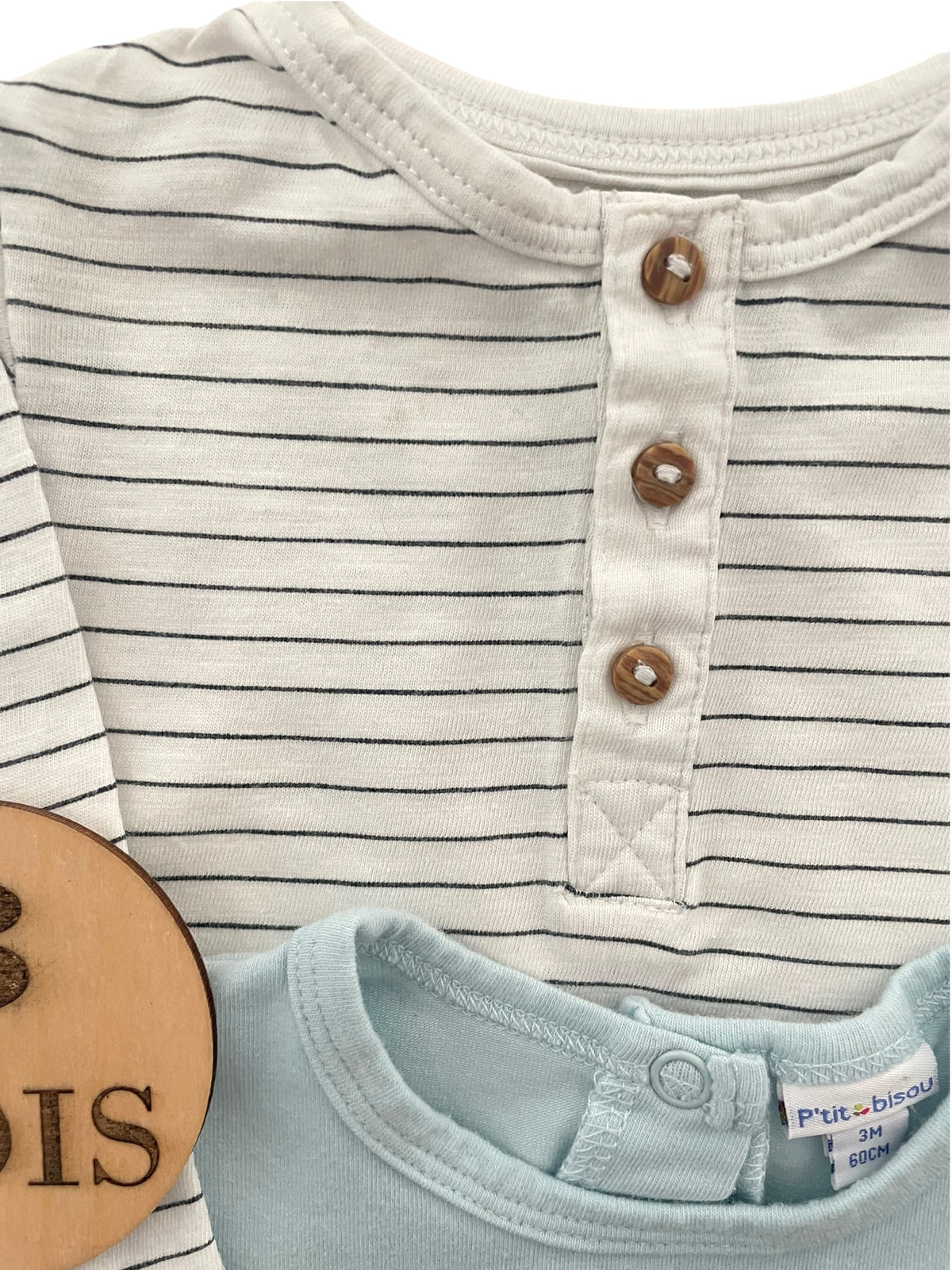 Lot 2 tee-shirts, Kiabi / P’tit Bisous