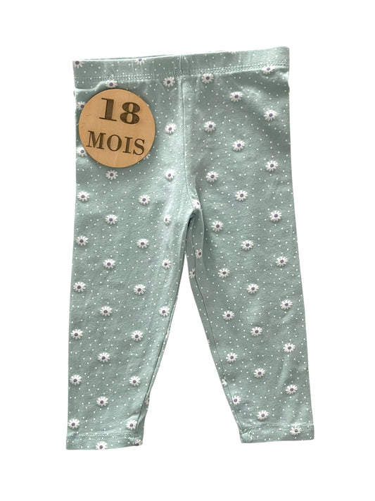 Legging bleu fleuri, mes petits cailloux