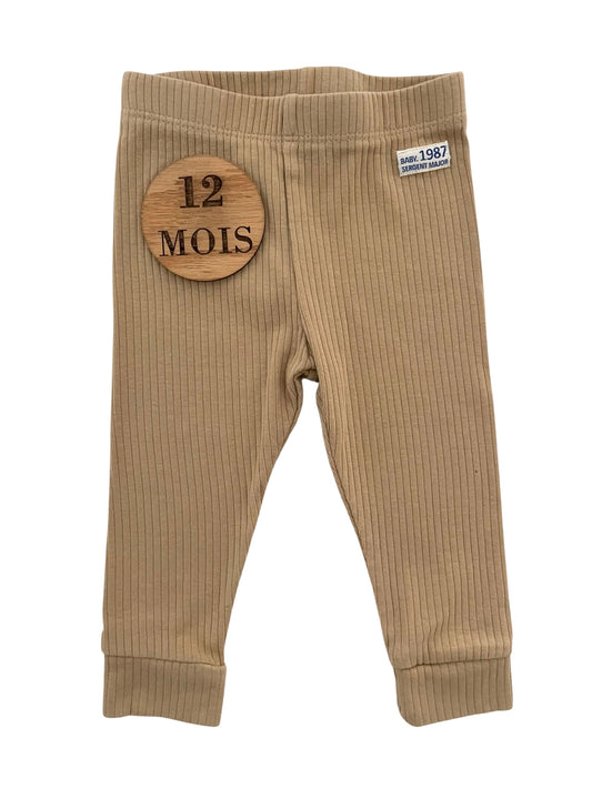Legging en mailles côtelé, beige, Sergent Major