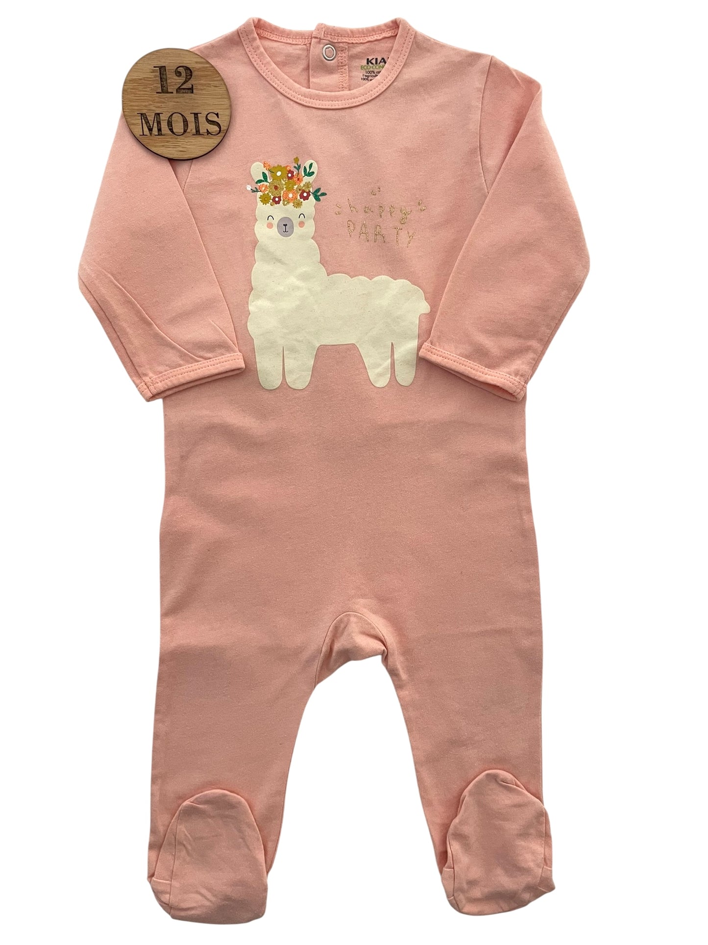 Pyjama coton rose, lama, Kiabi