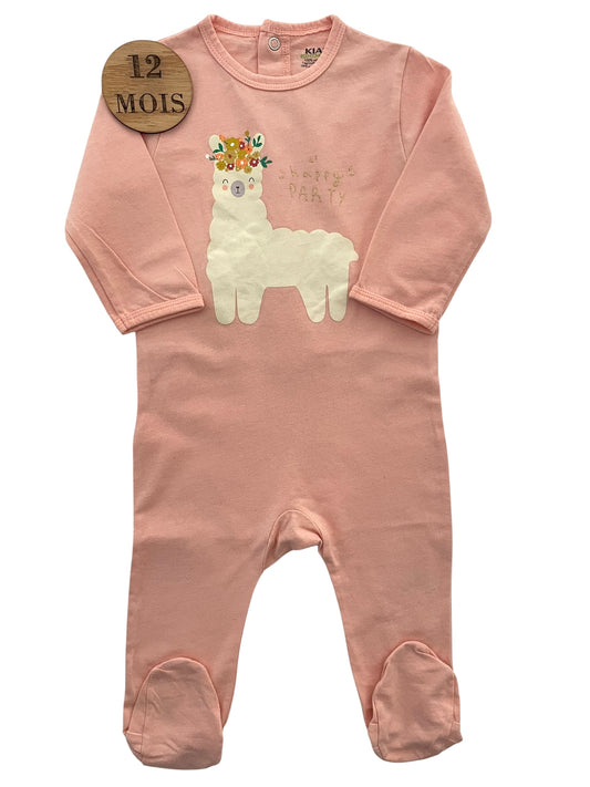 Pyjama coton rose, lama, Kiabi