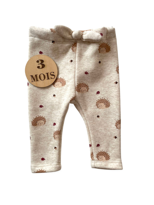 Legging épais, doublé polaire, hérissons, Kiabi