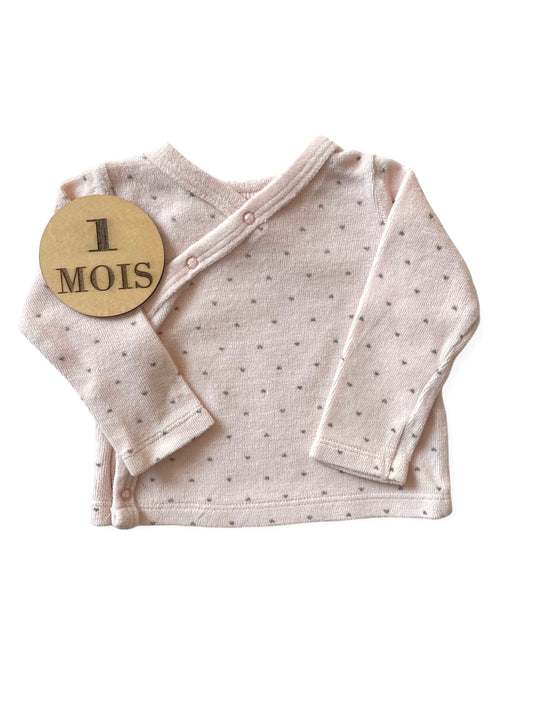 Gilet / brassière, velours rose, TEX