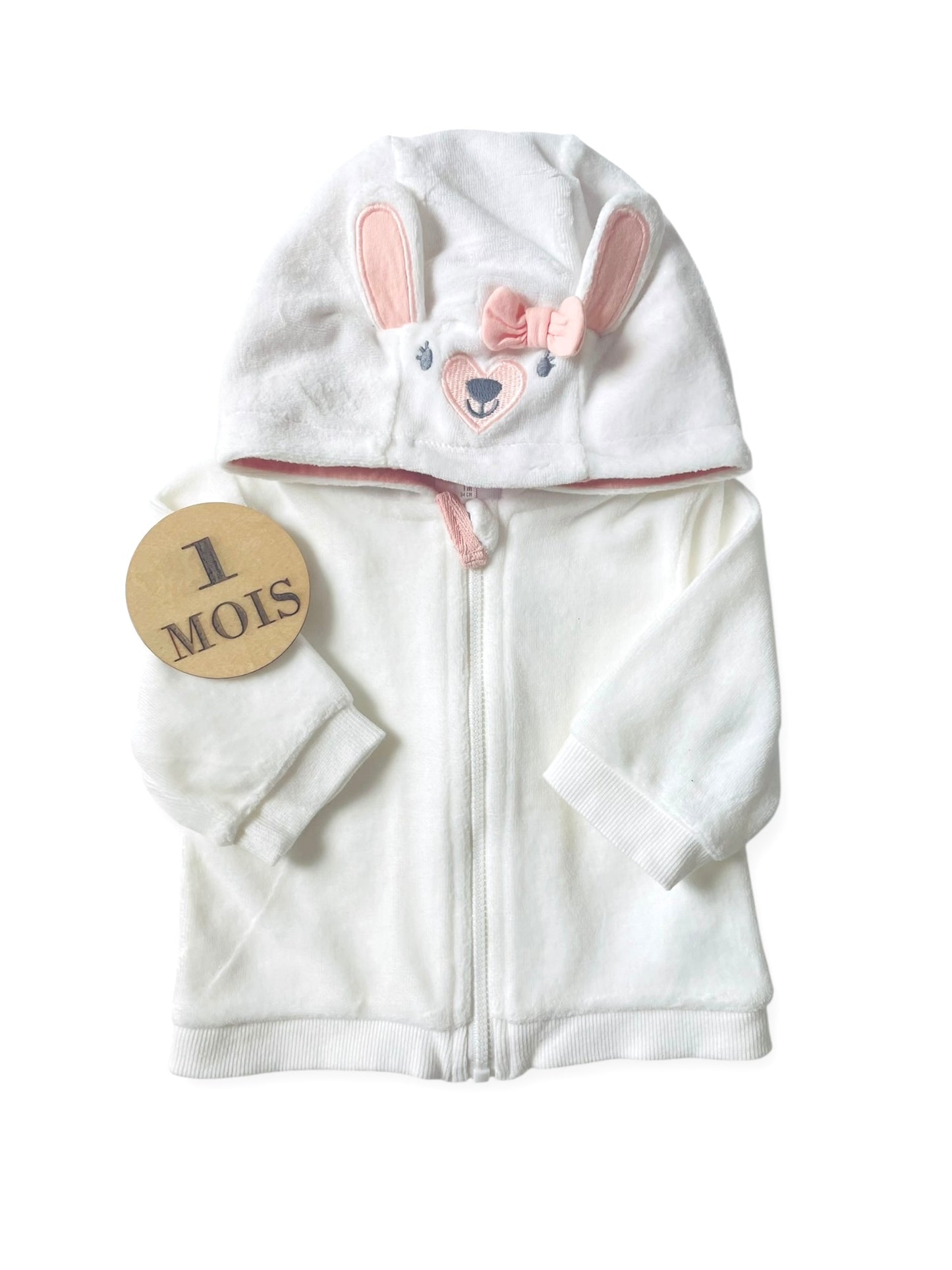 Gilet velours à capuche, écru, Orchestra