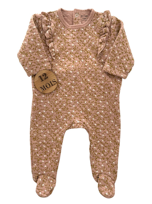 Pyjama coton épais, fleuri, Kiabi