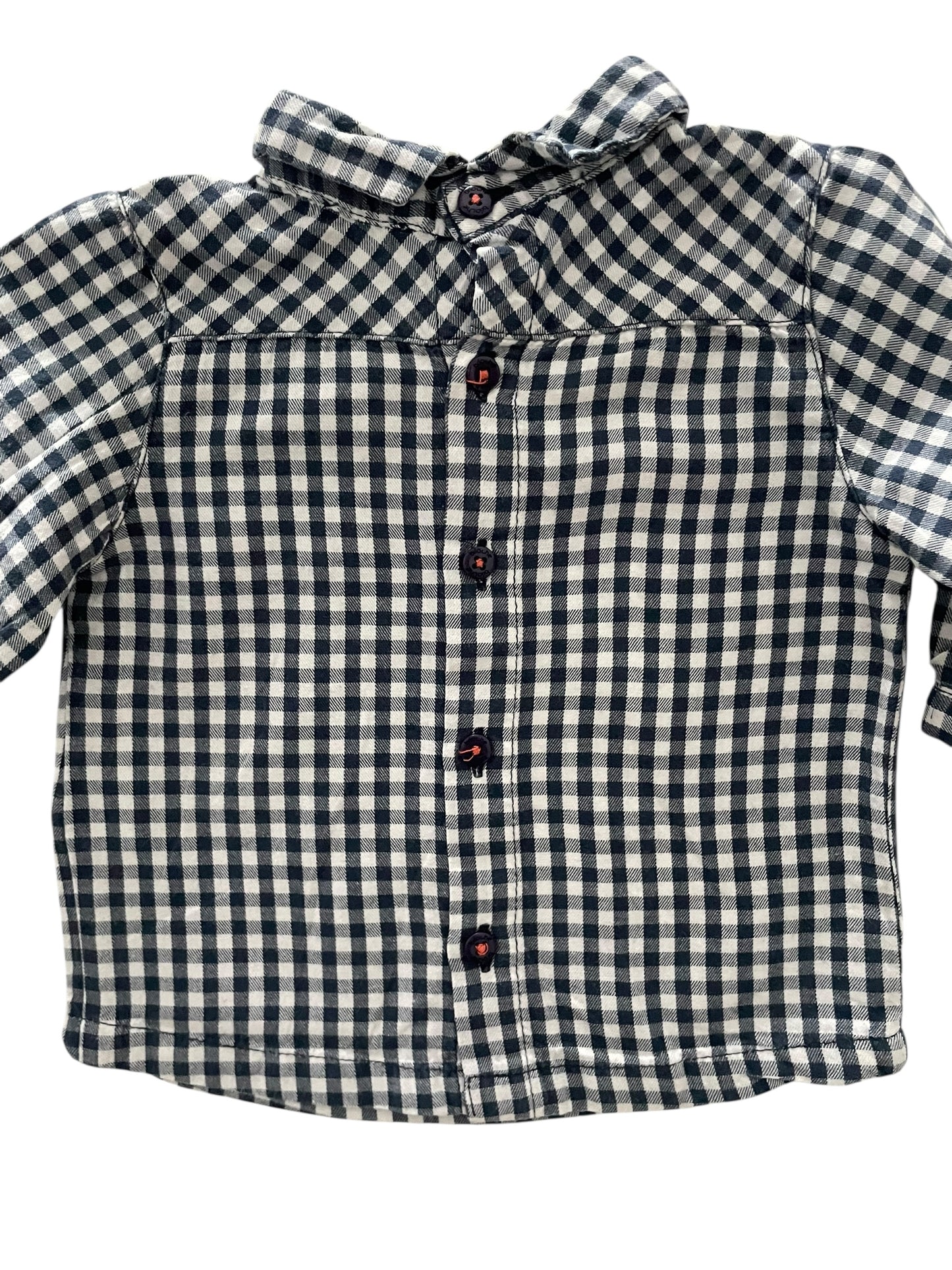 Chemise vichy (boutons dans le dos), Brioche