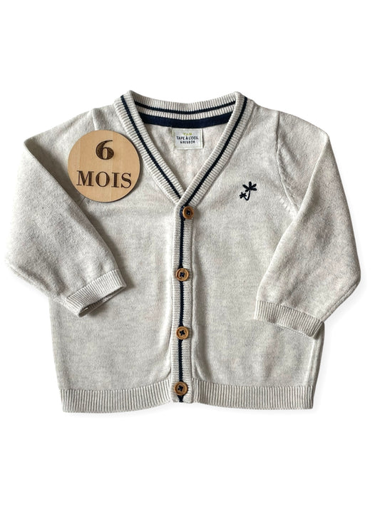 Gilet gris-beige chiné, TAO