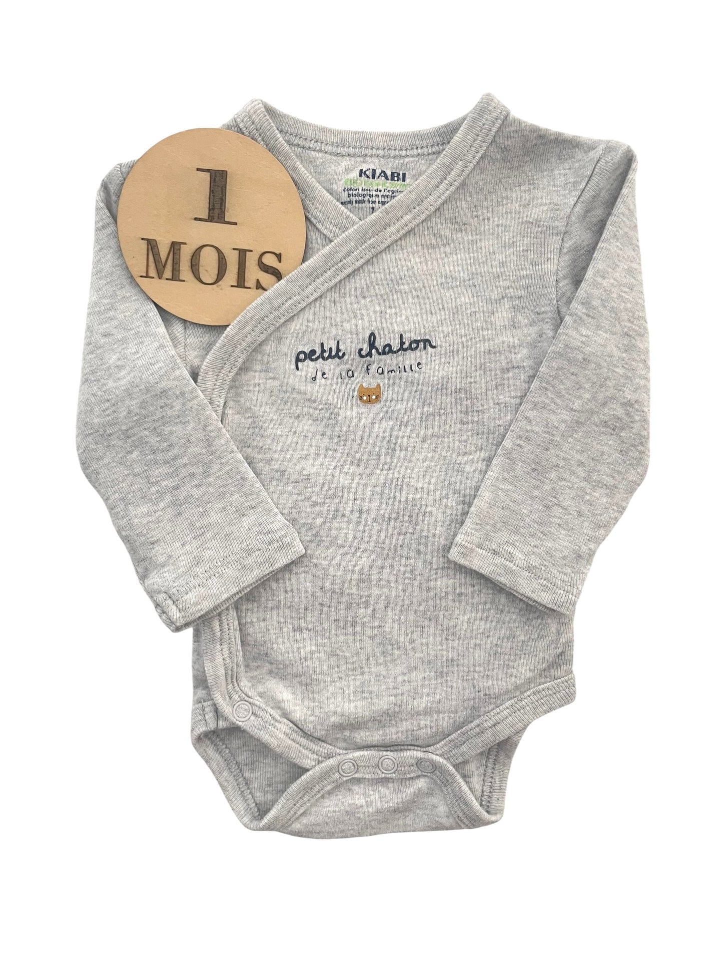 Body gris chiné, petit chaton, Kiabi