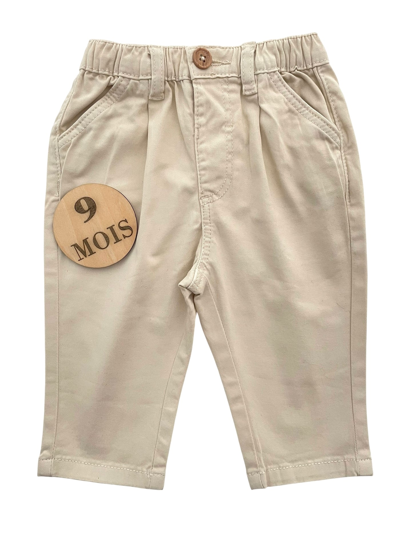 Pantalon en toile, crème, TAO