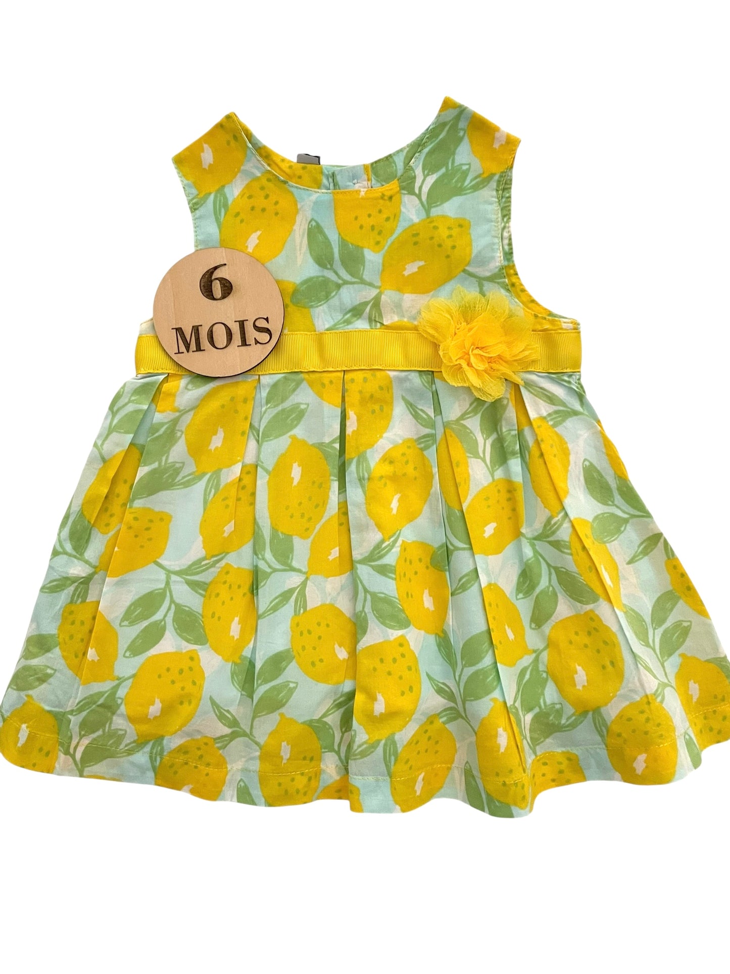 Robe verte et jaune, citron