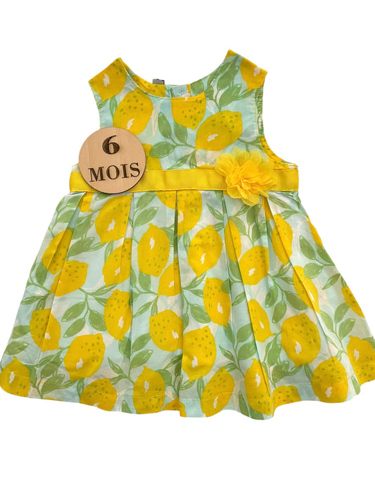 Robe verte et jaune, citron