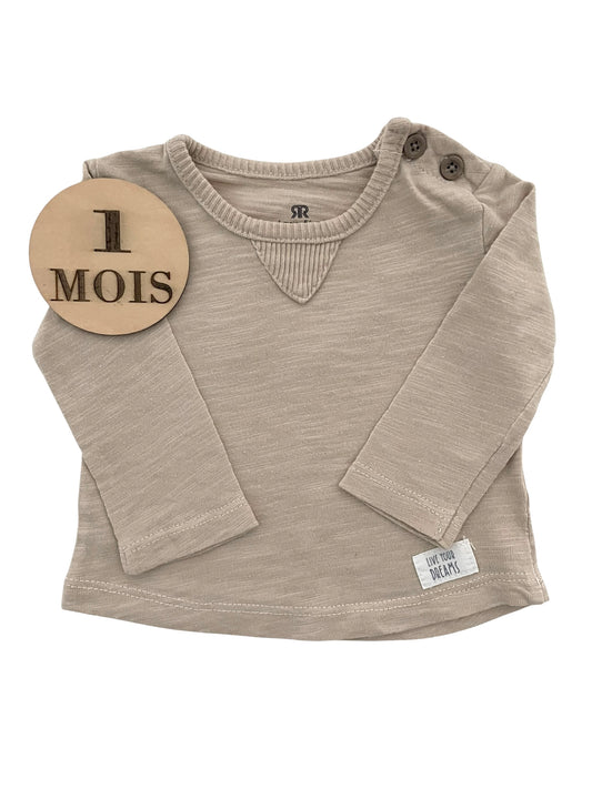 Tee-shirt gris/beige, La redoute