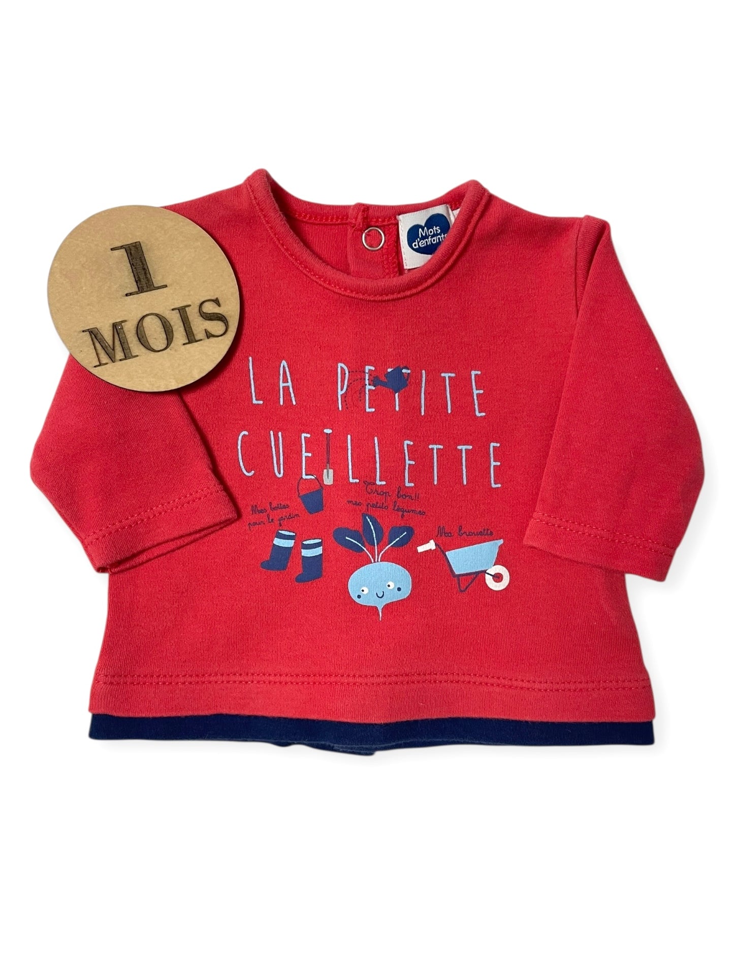 Tee-shirt épais rouge, Mots d’enfants