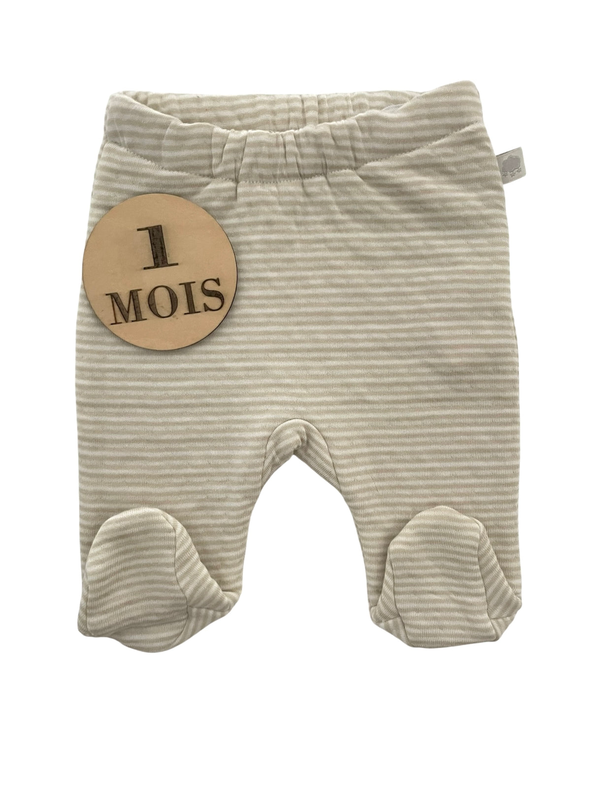 Pantalon épais, à pieds, rayé, TAO