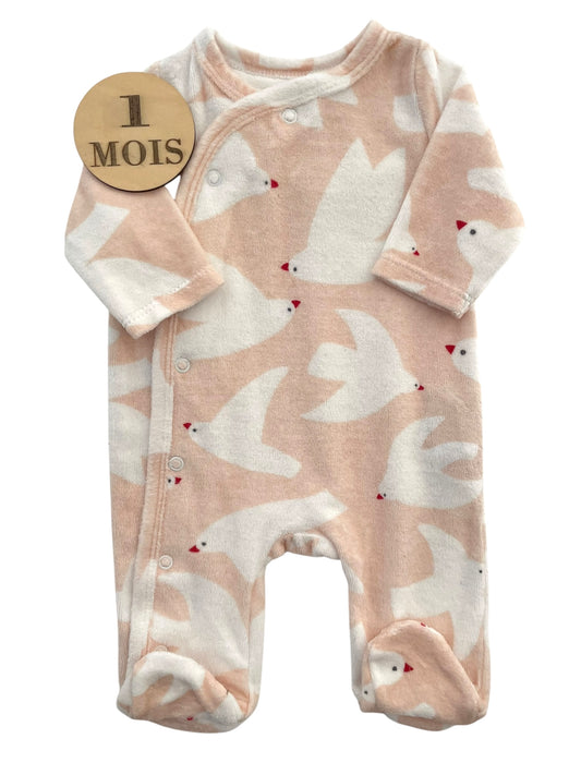 Pyjama velours oiseaux, Gémo