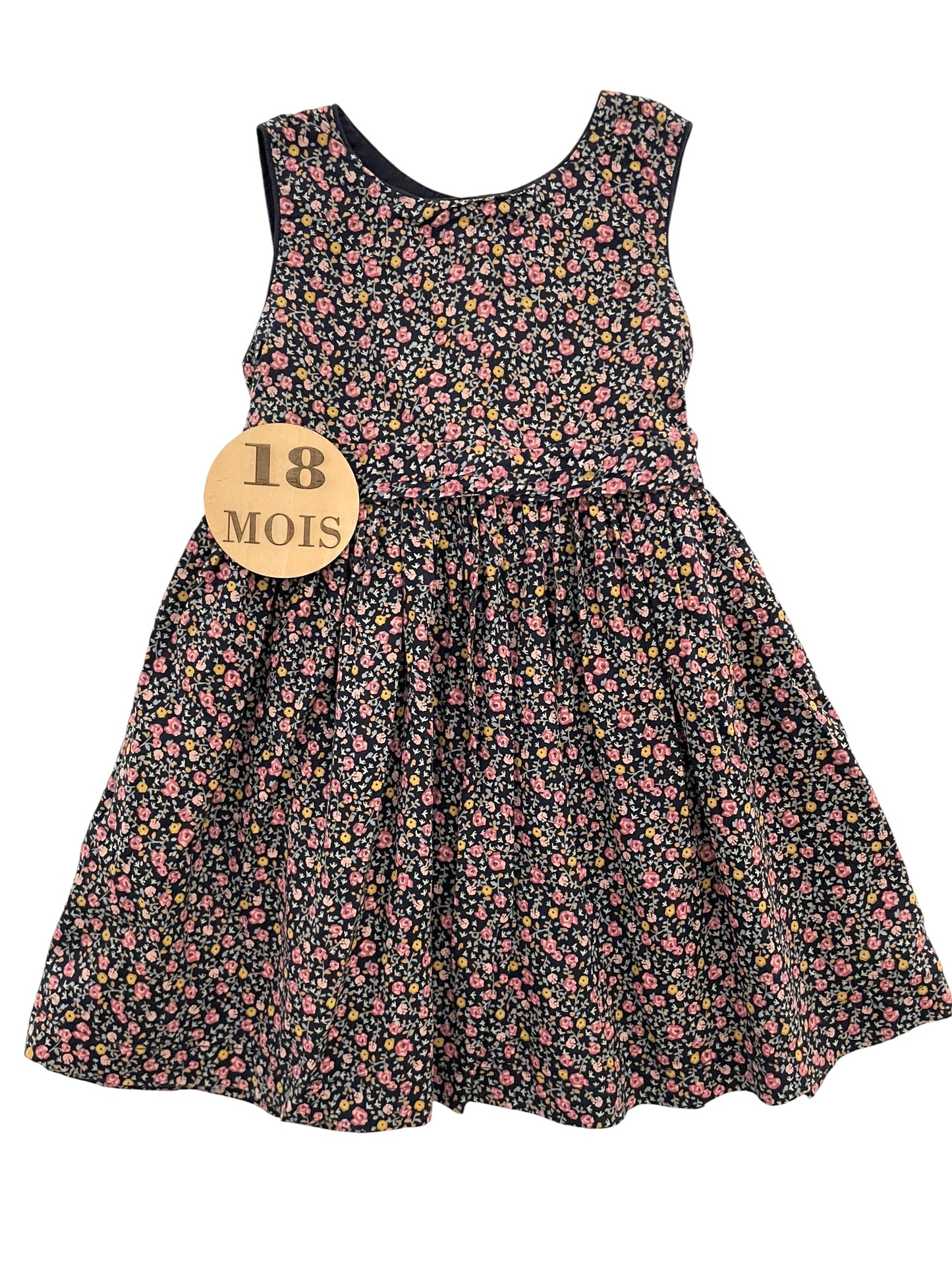 Robe fleurie, noeud dans le dos,Kiabi