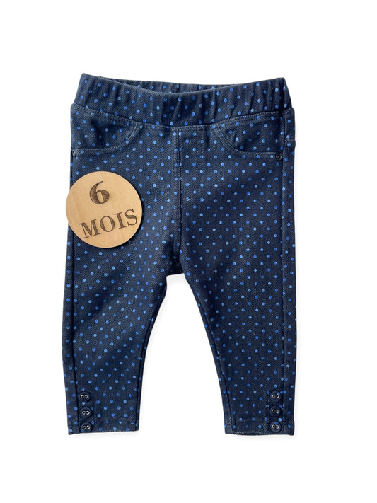 Jegging bleu à pois, Obaïbi