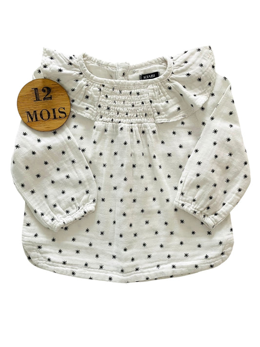 Blouse gaze de coton, étoiles, Kiabi
