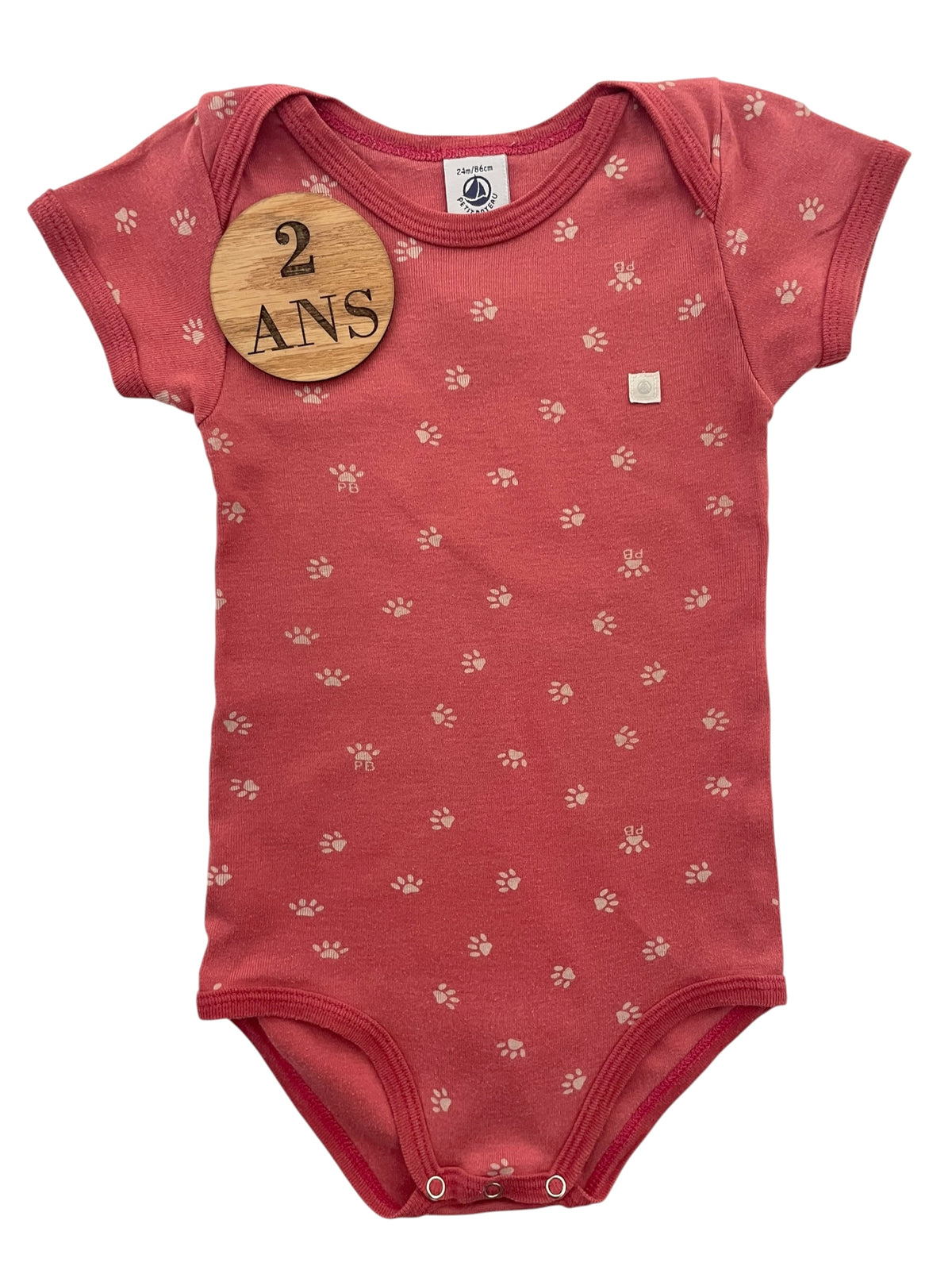Body rouge brique, Petit Bateau