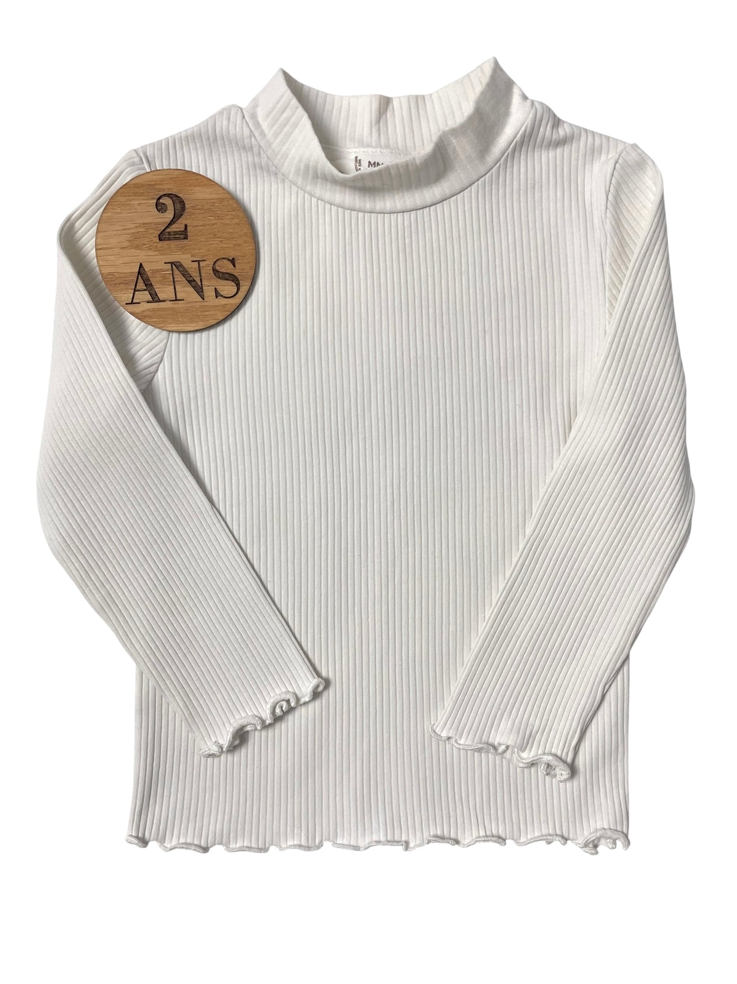 Sous-pull côtelé écru, Mango