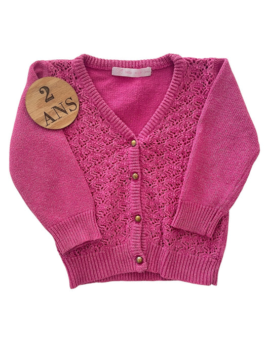 Gilet rose pailleté,  Gémo