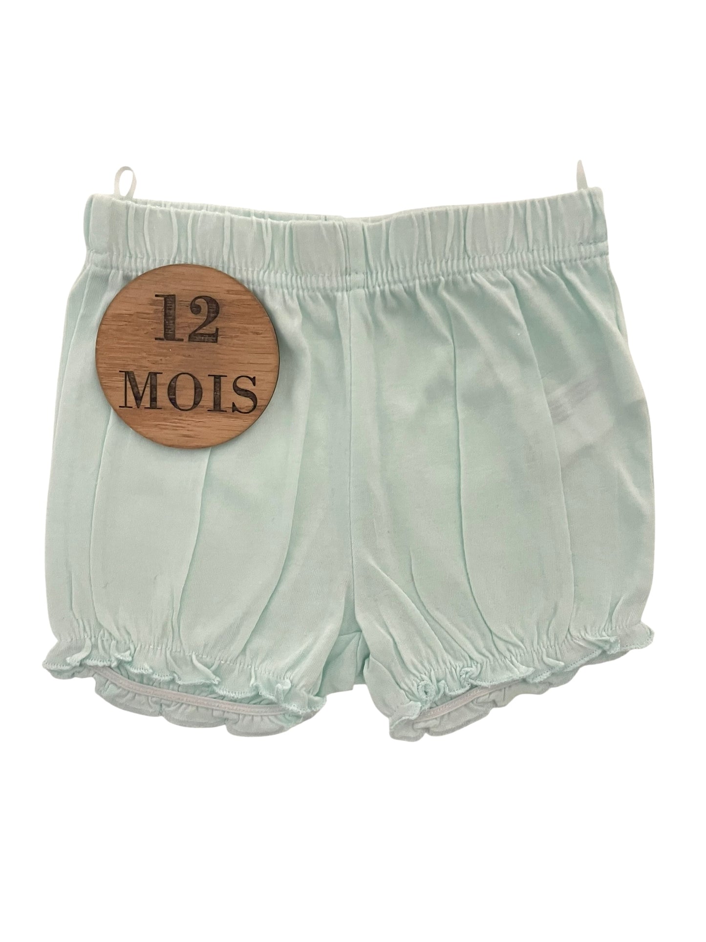 Short coton bleu ciel