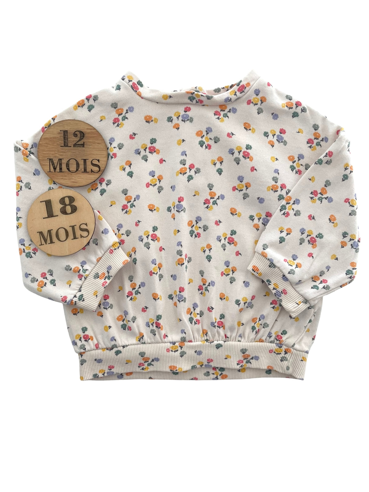 Sweat fin fleuri, Kiabi