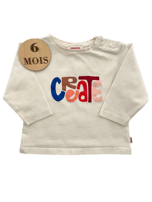 Tee-shirt écru, create, Catimini