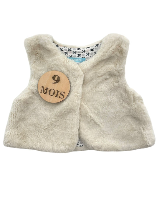 Gilet fausse fourrure, crème, Obaïbi