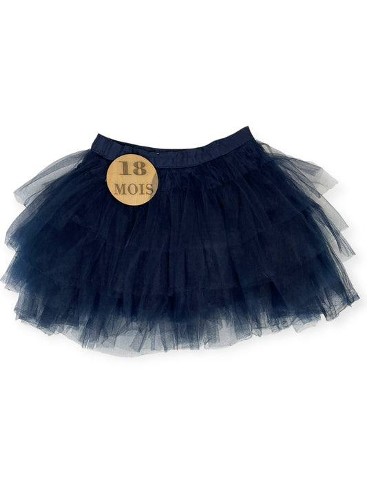 Jupe en tulle bleu-marine, Lulu Castagnette