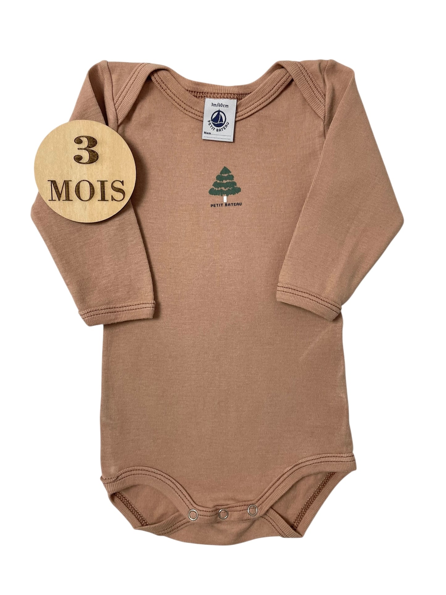 Body marron clair, Petit Bateau