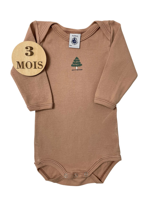Body marron clair, Petit Bateau
