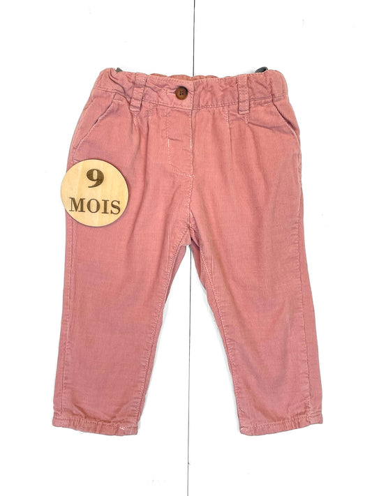 Pantalon velours, rose, Bout’chou