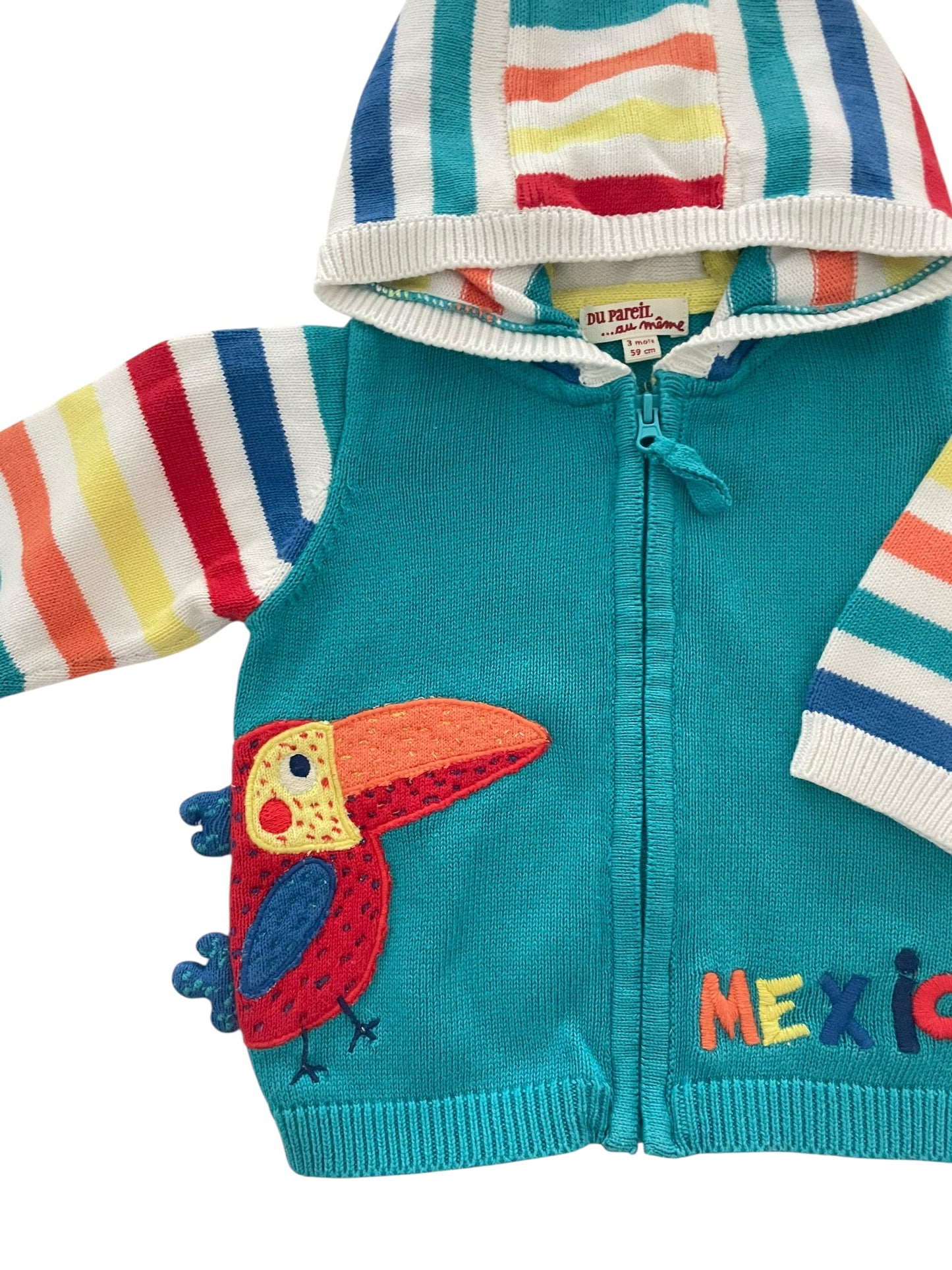 Gilet à capuche rayé, multicolore, DPAM
