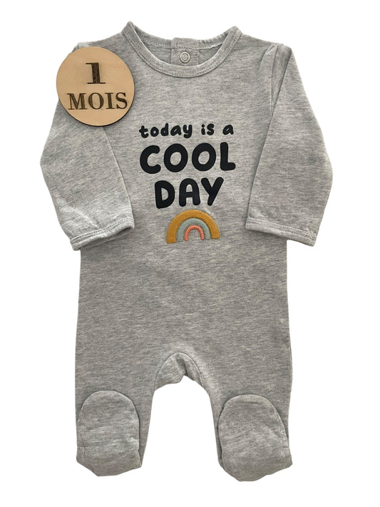 Pyjama coton, gris, Kiabi