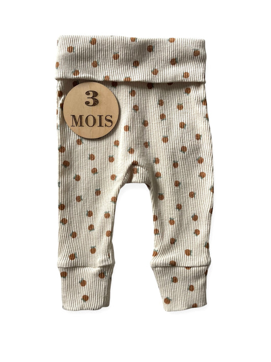 Legging épais, côtelé, pommes, Kiabi