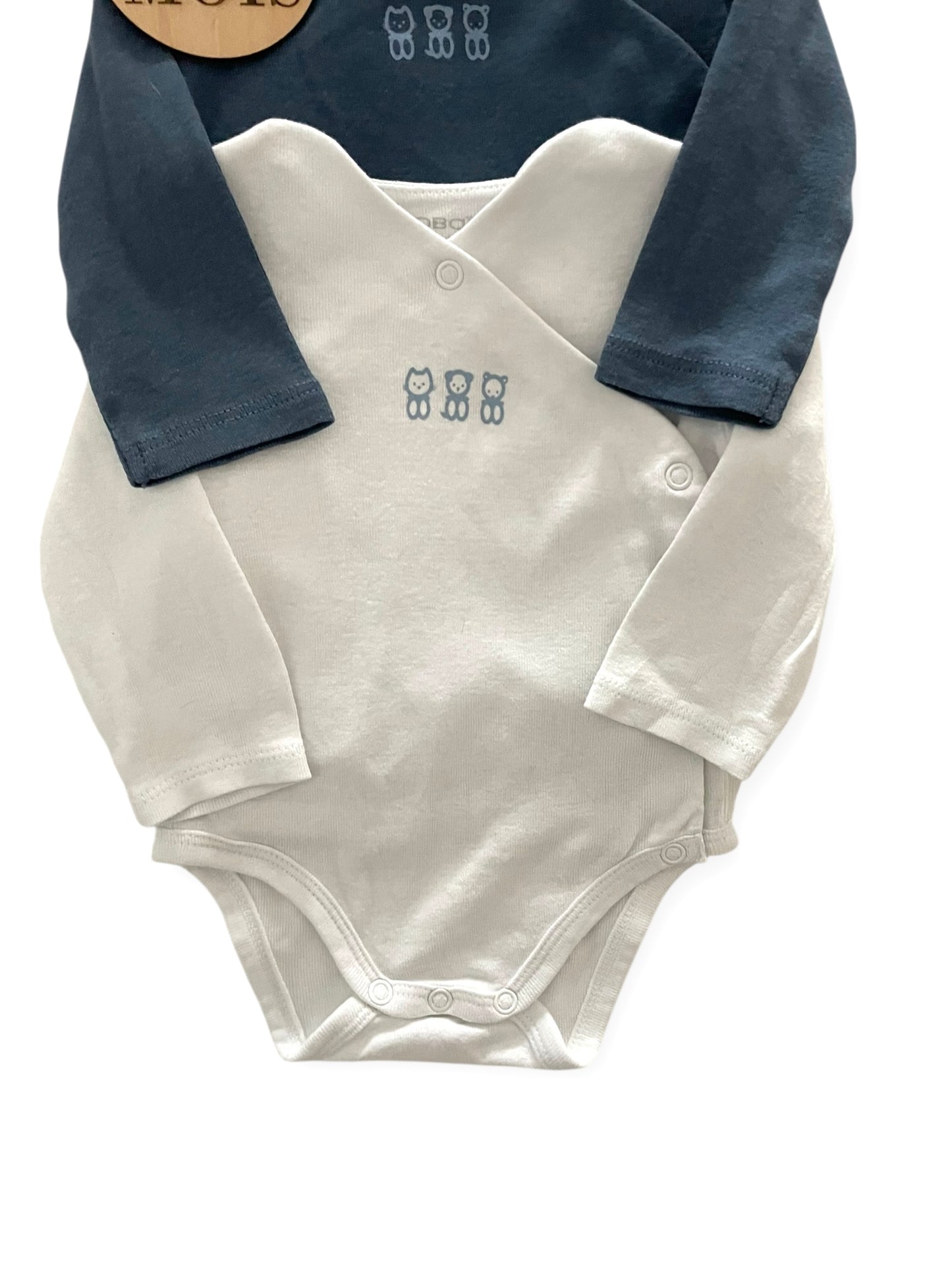 Lot 3 bodies, bleus /écru ,Obaïbi