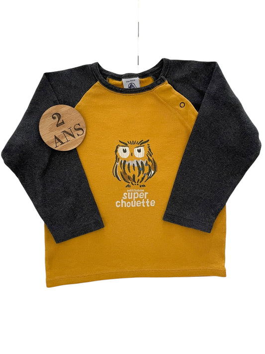 Tee-shirt orange et gris, Petit Bateau