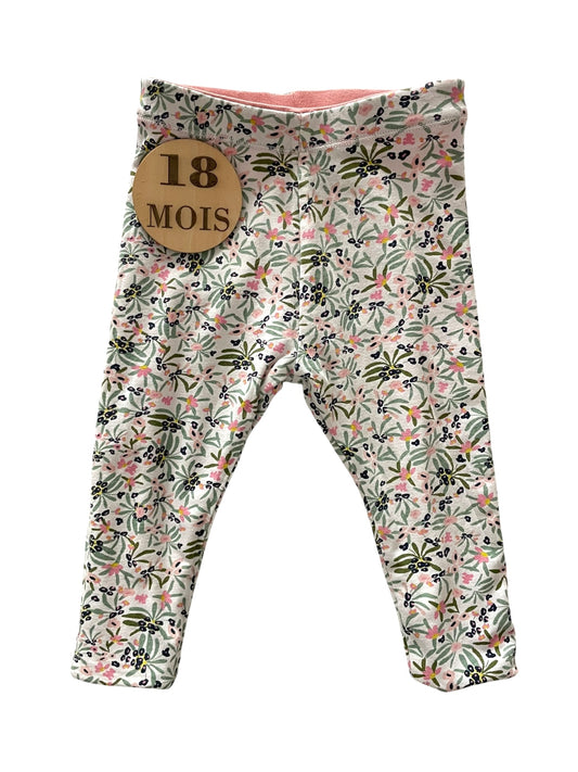 Legging réversible, rose / fleuri, Lulu Castagnette