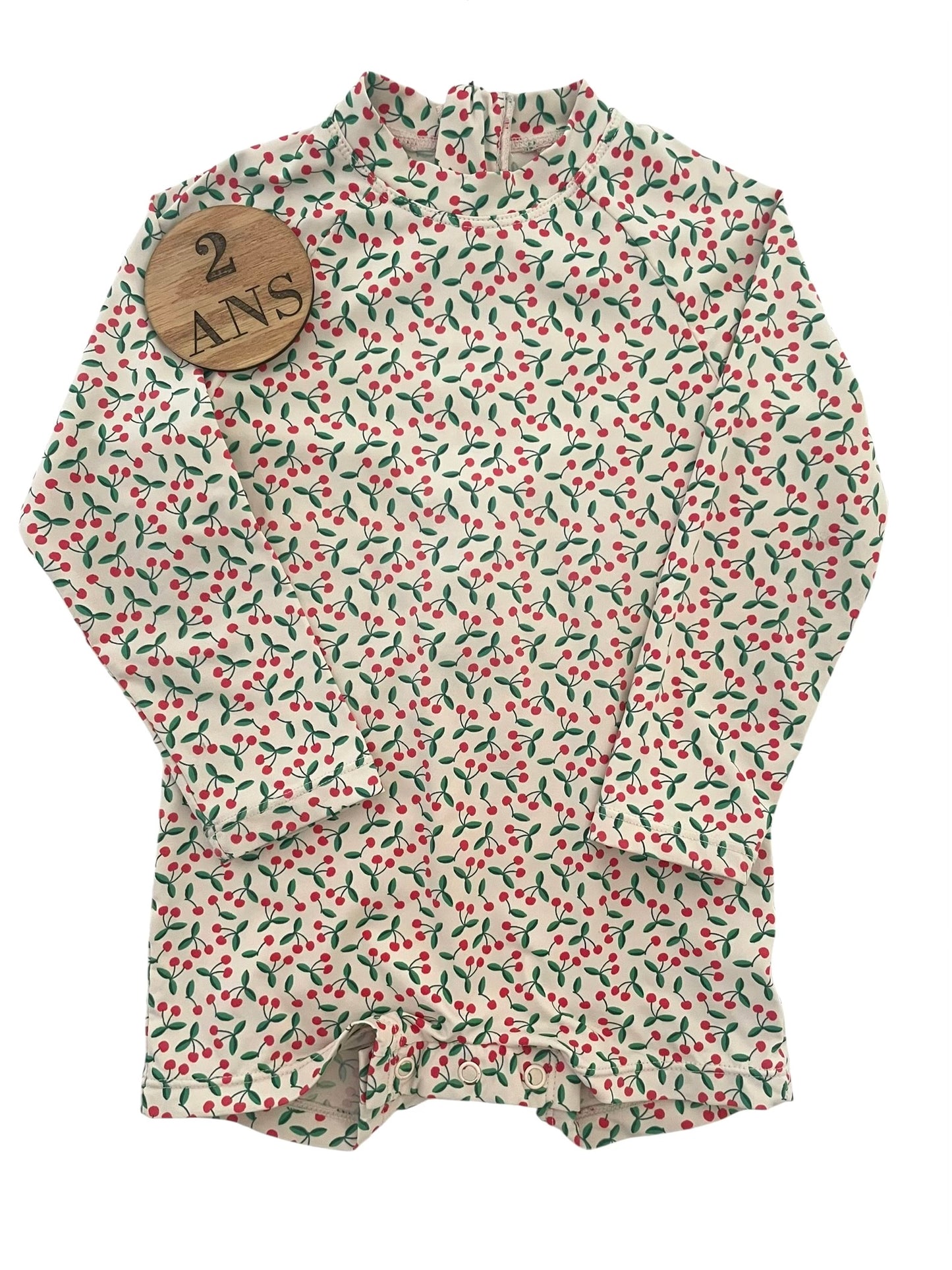 Maillot de bain combinaison, cerises, Bout’chou