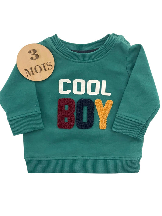 Sweat vert, cool boy, NPO