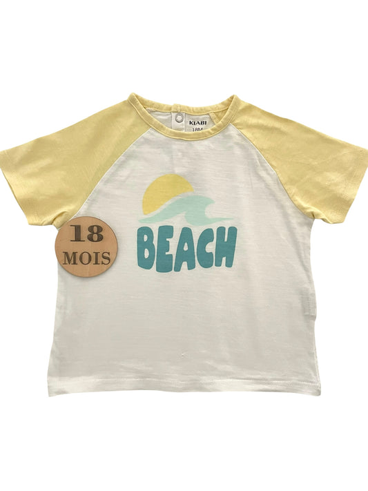 Tee-shirt jaune et blanc, Kiabi