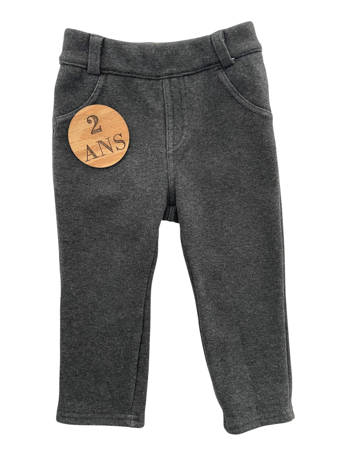 Pantalon épais, gris foncé, doublé polaire, Kiabi